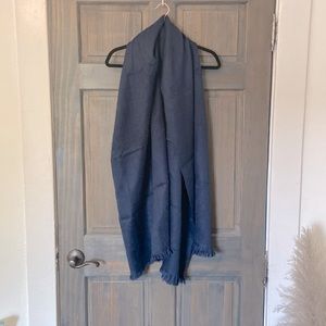 Navy Alpaca Wool Scarf